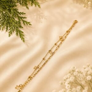 Double Layer Anti Tarnish Chain bracelates